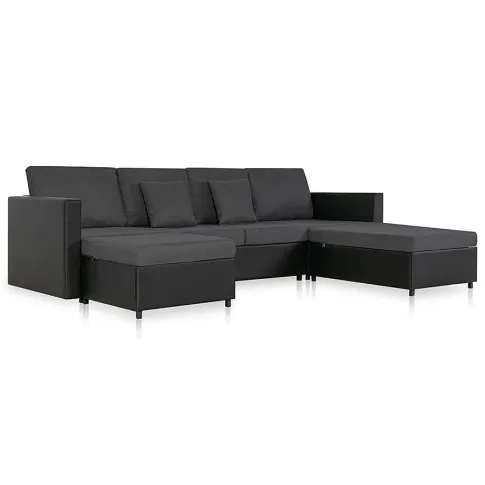 4 osobowa sofa rozkladana arbre4q czarno ciemnoszara