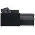 4-osobowa czarno-ciemnoszara sofa - Arbre 4Q