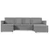 4-osobowa rozkładana jasnoszara sofa Arbre 4X 