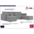 4-osobowa rozkładana jasnoszara sofa Arbre 4X 