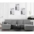 4-osobowa rozkładana jasnoszara sofa Arbre 4X 