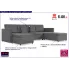 4-osobowa rozkładana ciemnoszara sofa Arbre 4X