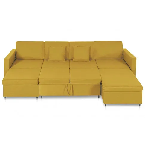 4-osobowa rozkładana żółta sofa Arbre 4X