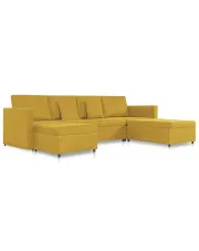 4-osobowa rozkładana żółta sofa - Arbre 4X