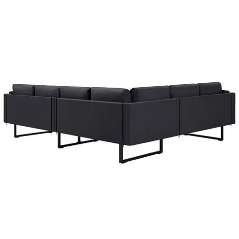 7-osobowa ciemnoszara sofa narożna, tkanina, Sirena 2X