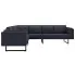 7-osobowa ciemnoszara sofa narożna, tkanina, Sirena 2X