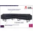 7-osobowa ciemnoszara sofa narożna, tkanina, Sirena 2X