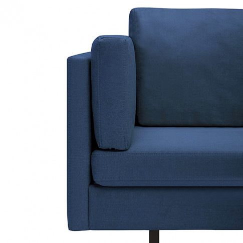 7-osobowa niebieska sofa narożna, tkanina, Sirena 2X