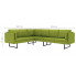 7-osobowa zielona sofa narożna, tkanina, Sirena 2X