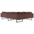 7-osobowa brązowa sofa narożna ekoskóra, Sirena 2X
