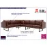 7-osobowa brązowa sofa narożna ekoskóra, Sirena 2X