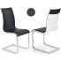 Zdjęcie tapicerowane krzesło czarne, biały połysk Harry - sklep Edinos.pl