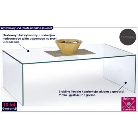 Fotografia Szklana ława Harris z kategorii Ławy i stoliki