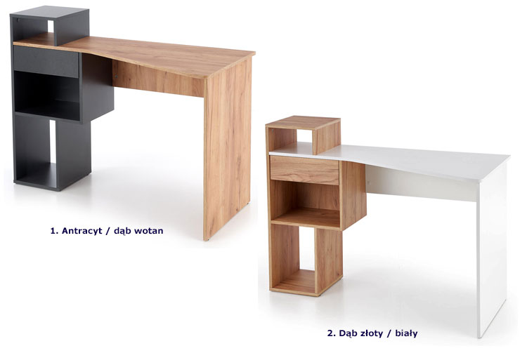 Designerskie asymetryczne biurko Lider