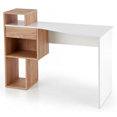 Zdjęcie produktu Designerskie biurko dąb złoty/biały - Lider.