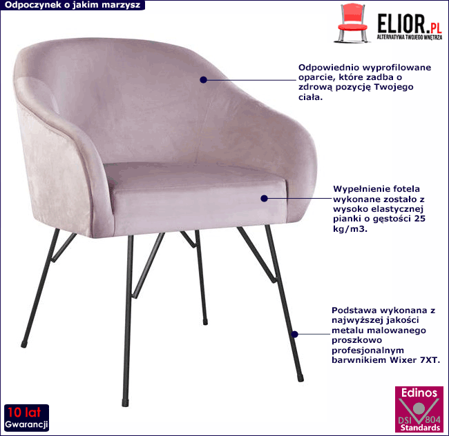 Fotel do salonu tapicerowany Iveris 5X