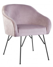 Różowy tapicerowany fotel do salonu Iveris 5X - 68 kolorów w sklepie Edinos.pl