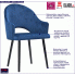 Niebieski fotel w stylu glamour Jorti 2X