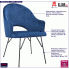 Niebieski fotel tapicerowany Jorti 5X
