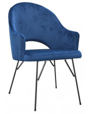 Granatowy tapicerowany fotel wypoczynkowy Jorti 5X - 68 kolorów w sklepie Edinos.pl
