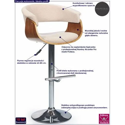 Fotografia Hoker obrotowy Provence - beżowy z kategorii Hokery