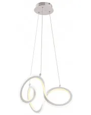 Biała nowoczesna lampa wisząca LED - S005-Uvex w sklepie Edinos.pl