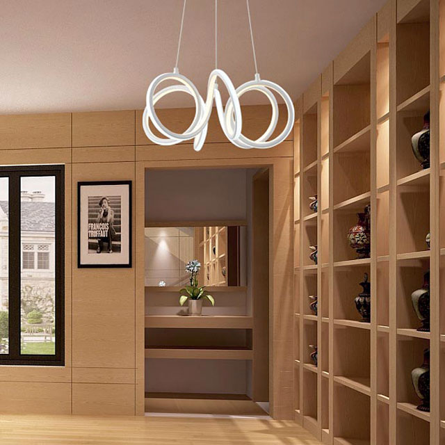 Nowoczesna biała lampa wisząca LED S006-Uvex