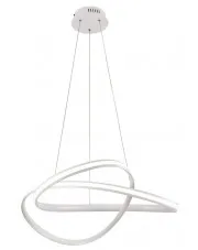 Biała duża lampa wisząca LED - S007-Zeirs w sklepie Edinos.pl