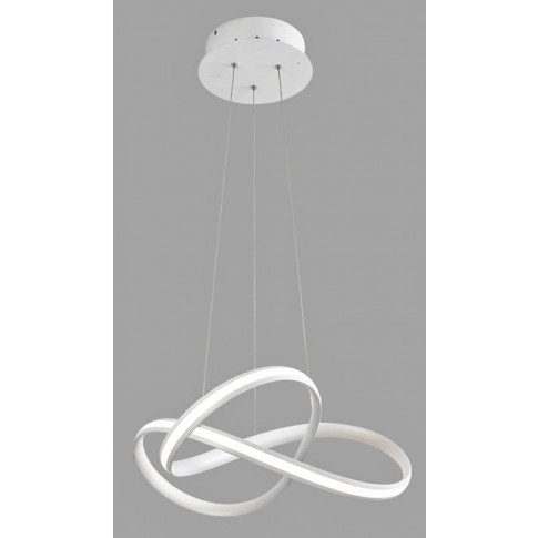 Biała nowoczesna lampa wisząca LED serpentyna S008-Tinis