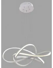 Biała duża lampa wisząca LED nad stół - S009-Omanos w sklepie Edinos.pl