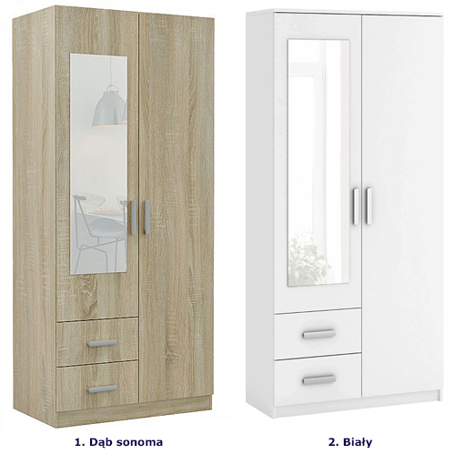 Dostępne warianty kolorystyczne szafy Besari 2S