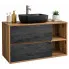 Wisząca loftowa szafka z szufladami pod umywalkę nablatową Sarema 3X