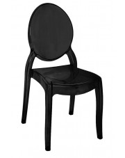 Czarne minimalistyczne krzesło do salonu - Pax w sklepie Edinos.pl