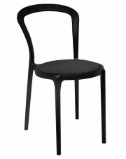 Czarne krzesło do jadalni i salonu - Samora w sklepie Edinos.pl