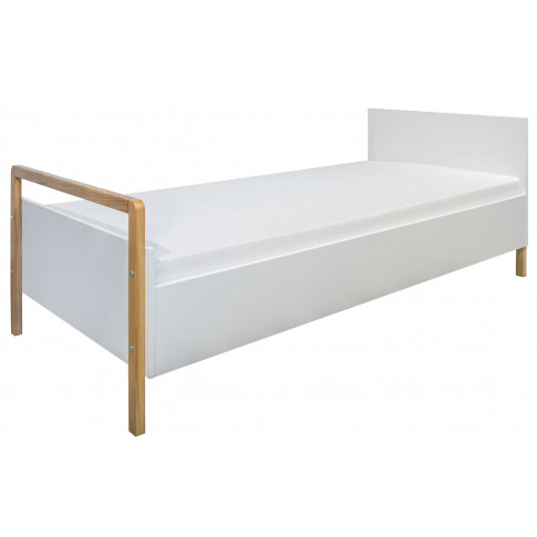 Białe nowoczesne łóżko dziecięce 80x90 cm Benny 2X