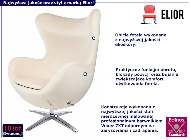 Fotel obrotowy Eggi 5X