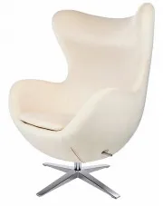 Beżowy fotel jajo do biura - Eggi 5X w sklepie Edinos.pl