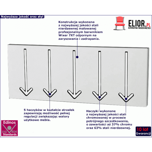 Wieszak ścienny bloom biały