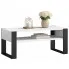 Biało-czarna minimalistyczna ława do salonu - Bracio