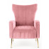 Różowy fotel w stylu glamour Marson