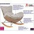 fotel bujany Olito z poduszką