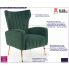 Nowoczesny zielony fotel w stylu glamour Marson