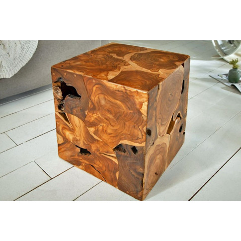 Stolik kawowy drewniany z kwadratowym blatem Lisara 3X