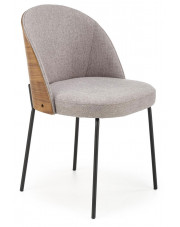 Popielate krzesło tapicerowane loft - Marvo w sklepie Edinos.pl