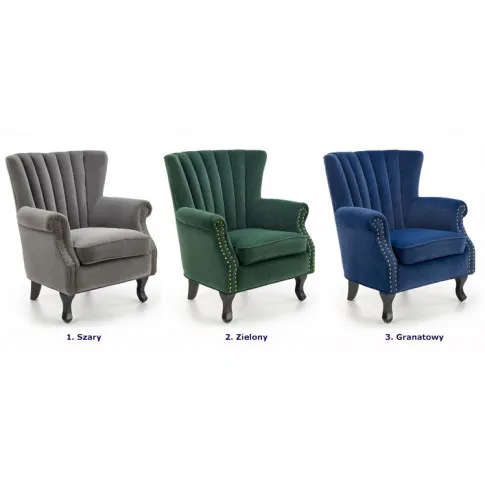 Dostępna kolorystyka pikowanego fotela wypoczynkowego Romes