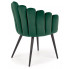 Szczegółowe zdjęcie nr 6 produktu Zielone welwetowe krzesło glamour - Zusi