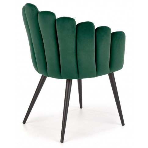 Szczegółowe zdjęcie nr 6 produktu Zielone welwetowe krzesło glamour - Zusi