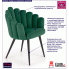 Fotografia Zielone welwetowe krzesło glamour - Zusi z kategorii Krzesła welurowe