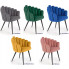 Szczegółowe zdjęcie nr 4 produktu Zielone welwetowe krzesło glamour - Zusi