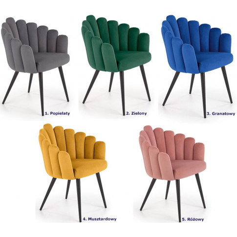 Szczegółowe zdjęcie nr 4 produktu Zielone welwetowe krzesło glamour - Zusi